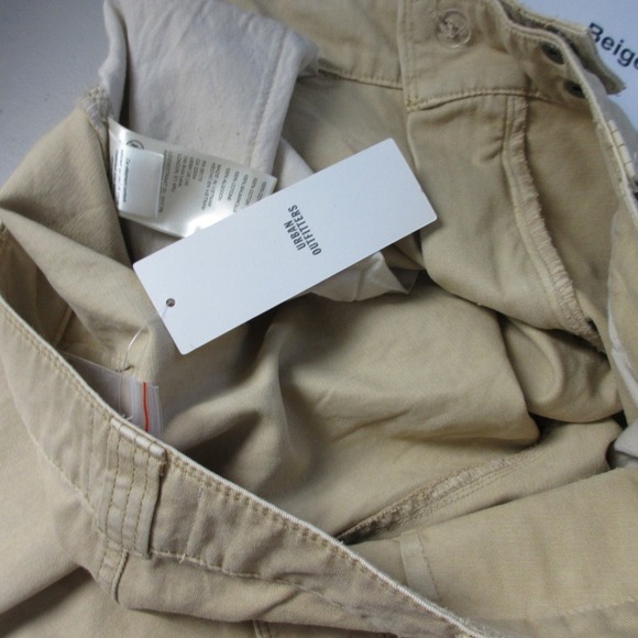 Urban Outfitters BDG Wide Leg Pants Women 10 Beige Mid Low Baggy y2k Cargo 452 - Picture 6 of 13